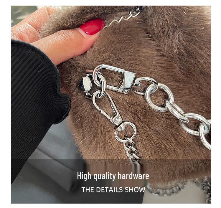 Plüschige Schulter- und Umhängetasche für Damen - Modische, vielseitige, trendige Bucket-Handtasche (Kollektion 2025)