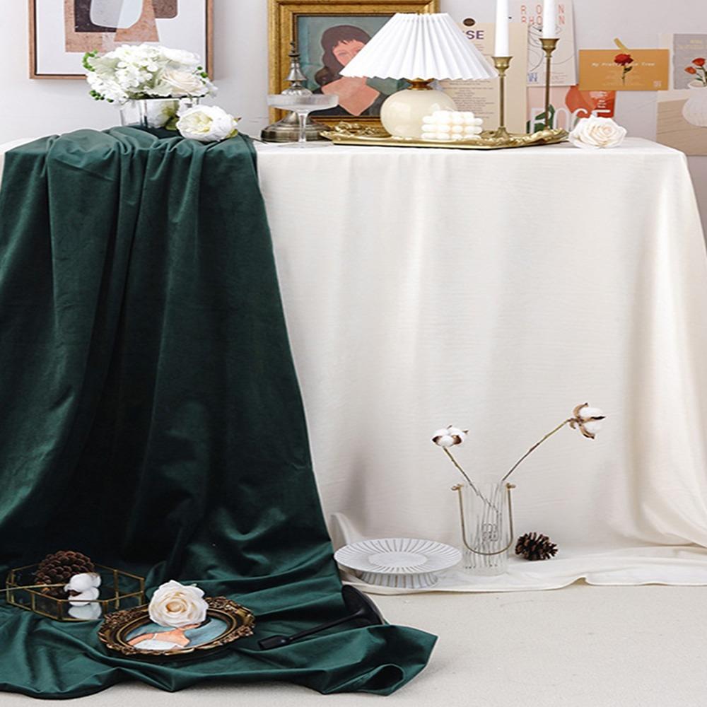 Soft Texture Table Linen Overlay 70x300cm Soft Velvet Fabric Runner  Reception Decorations