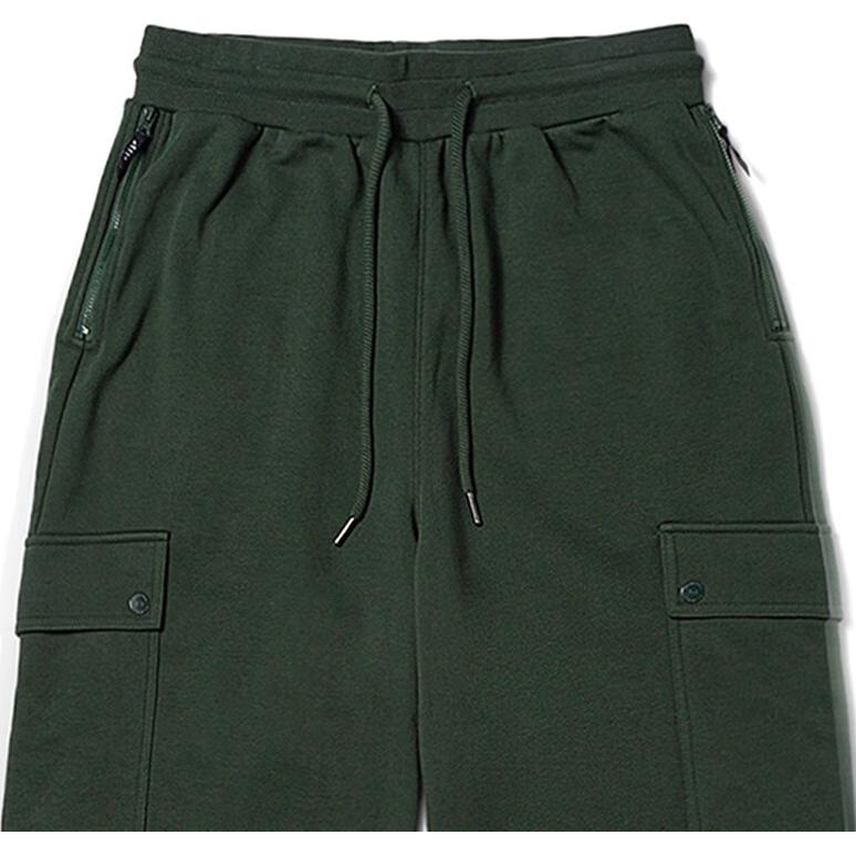 Vans Solid Color Lace-Up Knitted Straight Leg Casual Pants Unisex Bottoms Dark-Green VN000FR7BZ0