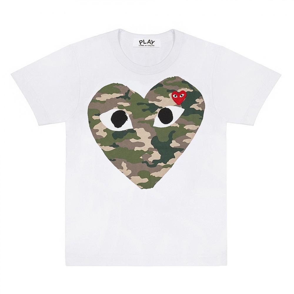 Cross-border American Trendy Brand Bestseller Heart-shaped Unisex 3D Printed Crew Neck Simple Casual Loose Short-sleeve T-shirt