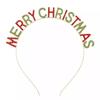 Gift Metal Letter Hair Hoop Party Ornament Zinc Zinc Alloy Crystal Headwear Christmas Antlers Hairband