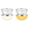 Colander Stainless Steel Mixing Bowl Food Strainer Basket Draining Rinser with Smooth Touch Suitable