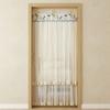 Punching Free Lace Embroidered Door Curtain Breathable Mesh Door Drapes  Summer