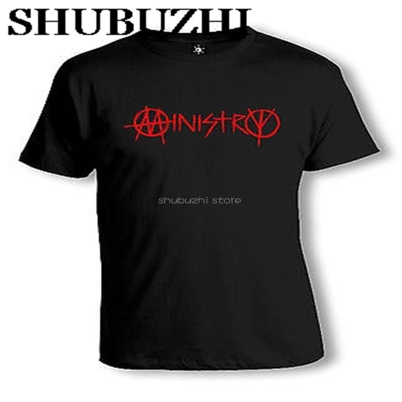 

Ministry Logo TShirt Industrial Metal EBM SXXL man tee shirt luxury brand tops cotton tees sbz5265 4XL