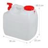 Relaxdays Jerricane d’eau avec robinet, couvercle à visser, bidon à eau de camping, 23 L, Sans BPA, blanc-rouge