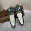 Women's Flat Shoes with Metal Buckle Plus Size Work Wear Shoes