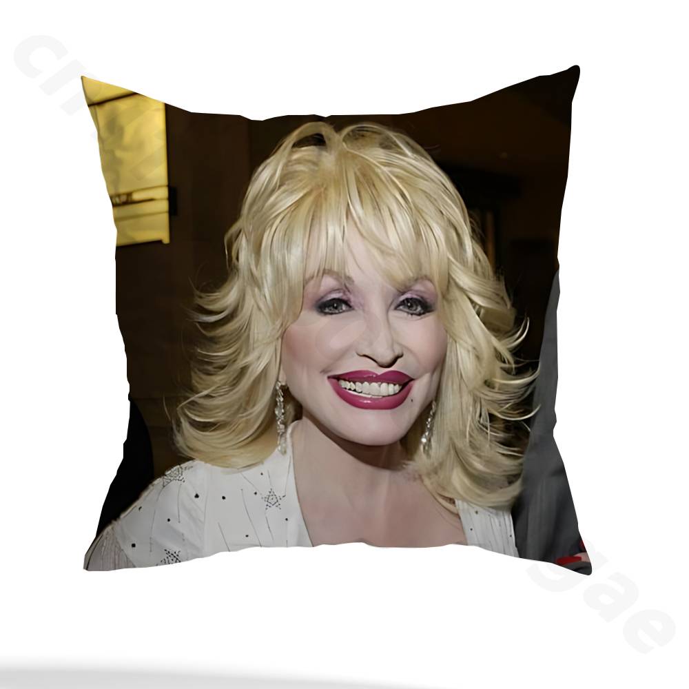 Retro Classic D-Dolly P-Parton Pillow Case Anti-dustmite Pillowcase Invisible zipper silky short plush Sofa cushion cover