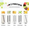 5-in-1 Multi-Function Vegetable Slicer, Interchangeable Blade Kitchen Chopper with Hand Guard