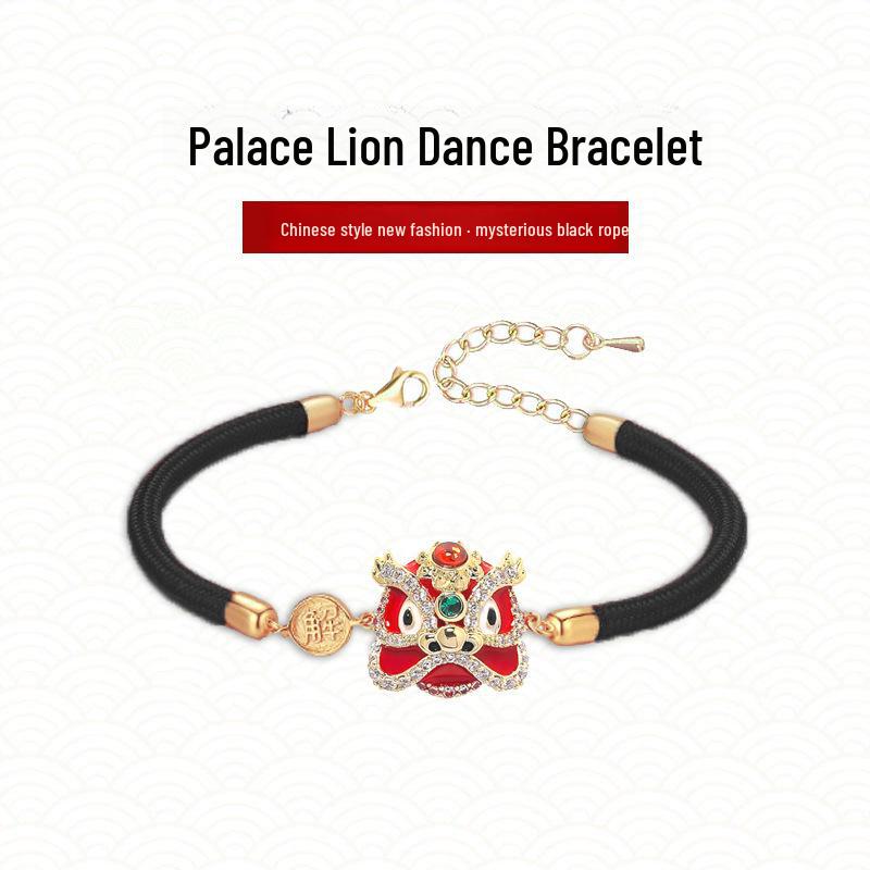 Forbidden City Lion Zodiac Bracelet - Red Couples Bracelet for Men and Women, Perfect New Year Gift