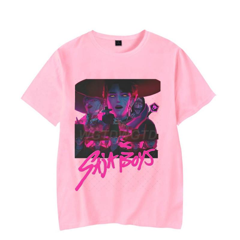 Fashion KPop Demon Hunters Jinu Tshirt Saja Boys Short Sleeve Men Women Tees Casual Crewneck Anime KPop Demon Hunters T-shirts