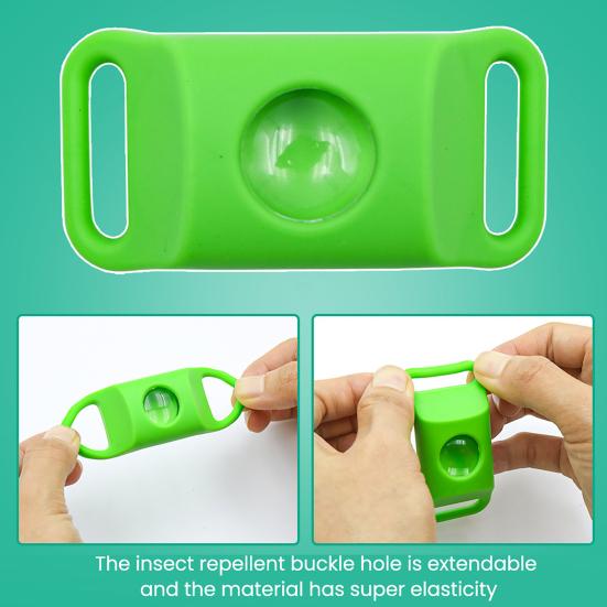 Flea Prevention Tag for Dogs Natural Ingredients Tick Repellent Tag Waterproof Collar Tag with 2 Refills Adjustable for Small Medium And Large Dogs