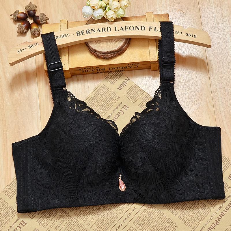 Sexy Bras for Women Lace Plus Size E Cup Thin Bra Adjustable Gather Steel Ring Sensual Lingerie Push Up Bra Fancy Underwear