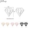 Small Stainless Steel Earrings Women Punk Jewelry Fashion Moon Leaf Scissors Snow Mountain Stud Earring Best Gift for Friends