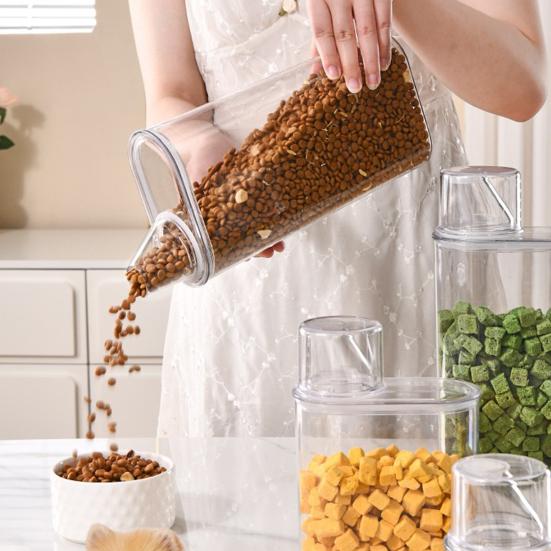 Versiegelter Lebensmittelaufbewahrungsbehälter Transparenter luftdichter Getreidebehälter Aufbewahrungsbehälter mit Ausgießer für Reis Bohnen Mehl Snacks Küche