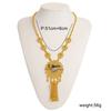 Collier Pendentif Style Tribal Indien en Alliage Doré Avec Motif Fleur en Cristal Pour Femmes