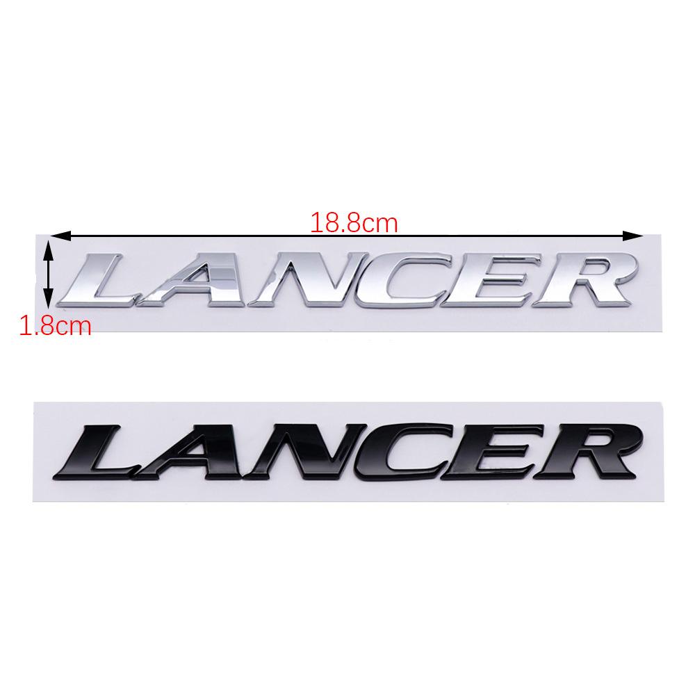 Car Trunk ABS Letters Logo Words Badge Emblem Decals Sticker For Mitsubishi Lancer Evolution 4 5 6 7 8 9 X EX EVO Accessories