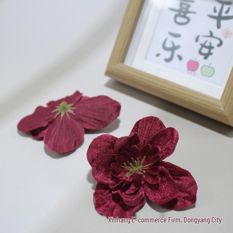 Golden Thread Flying Swallow Fabric Flowers for DIY Home, Cake Décor & Hair Accessories