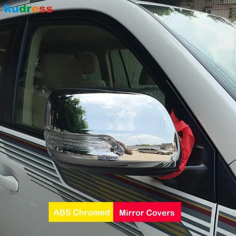 For Toyota Land Cruiser LC200 FJ200 facelift 2016- Chrome Car Rearview Mirror Cover Trim Side Wing Mirror Cap Accessories