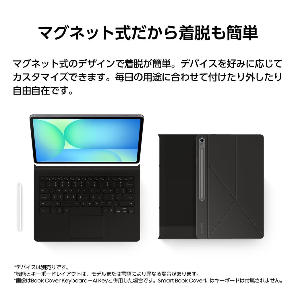 Tab S10 FE Smart Book Cover Black Tablet Cover Genuine Samsung + EF-BX620PBEGJP