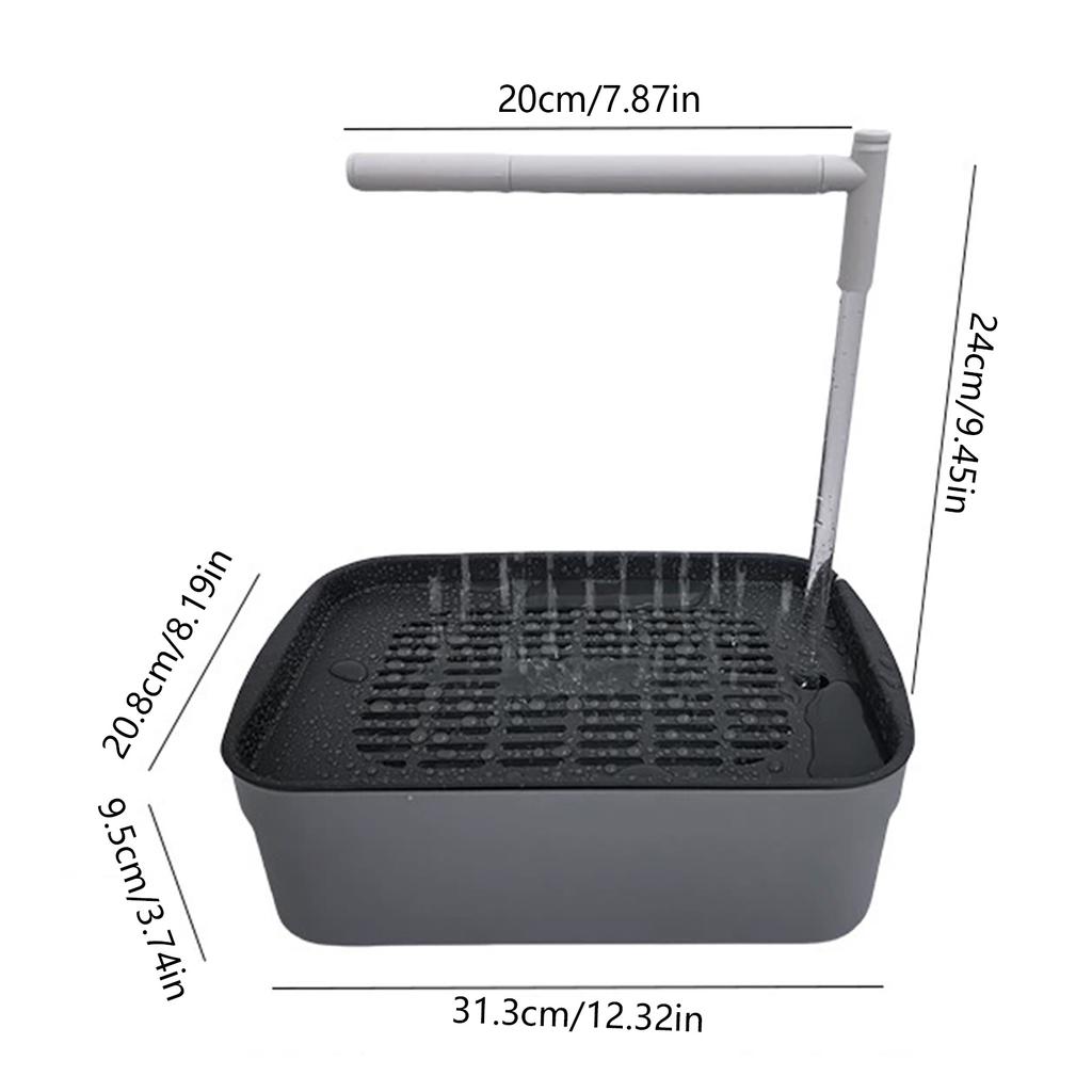 Automatic Electric Parrot Bathing Pool Bird Shower Tub with Water Circulation System for Small Birds Pet Cleaning Grooming