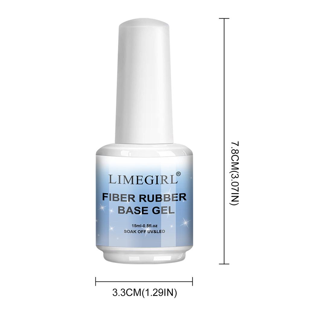 Fiber Rubber Base Gel Nail Strengthener Broken Nail Repair Enhanced Toughness Long-Lasting Base Coat