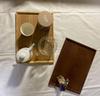 Wooden tray, tray, tray, popular cafe, stylish lunch tray, Nordic style, simple wooden tray, tray, serving tray, luncheon tray, rectangular,