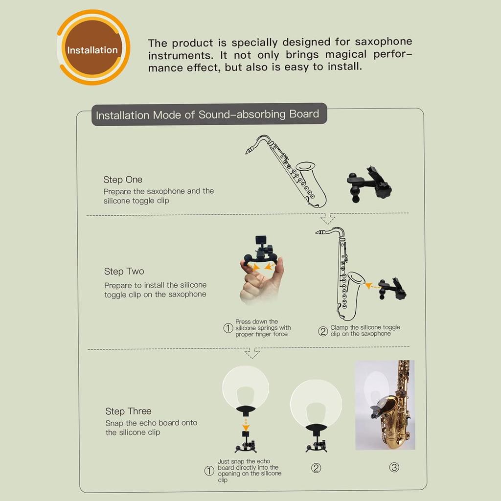 Saxophone Deflector, Acrylic Sound Board, Sound Deflector Board, Sound Deflector, Acoustic Board For Redirecting Sound, for Live Performance, Home