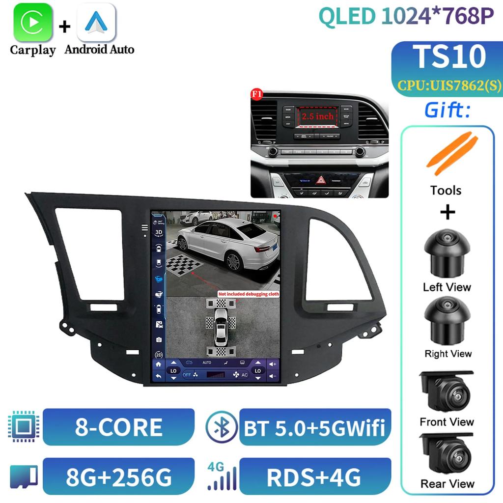 9.7inch For Hyundai Elantra 2016-2018 Car Radio Multimedia Video GPS Android 14  Navigation Autoradio Android Avec Gps Screen GP