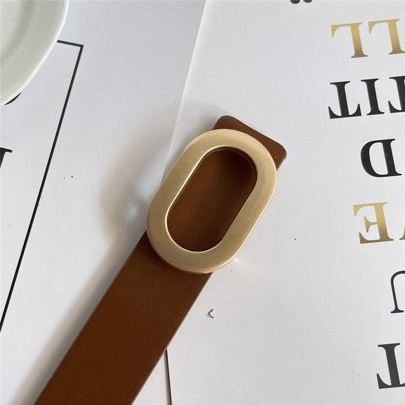 

Модный женский пояс из ПУ для джинсов и повседневной одежды, доступный в кофейном, черном и других цветах верблюд