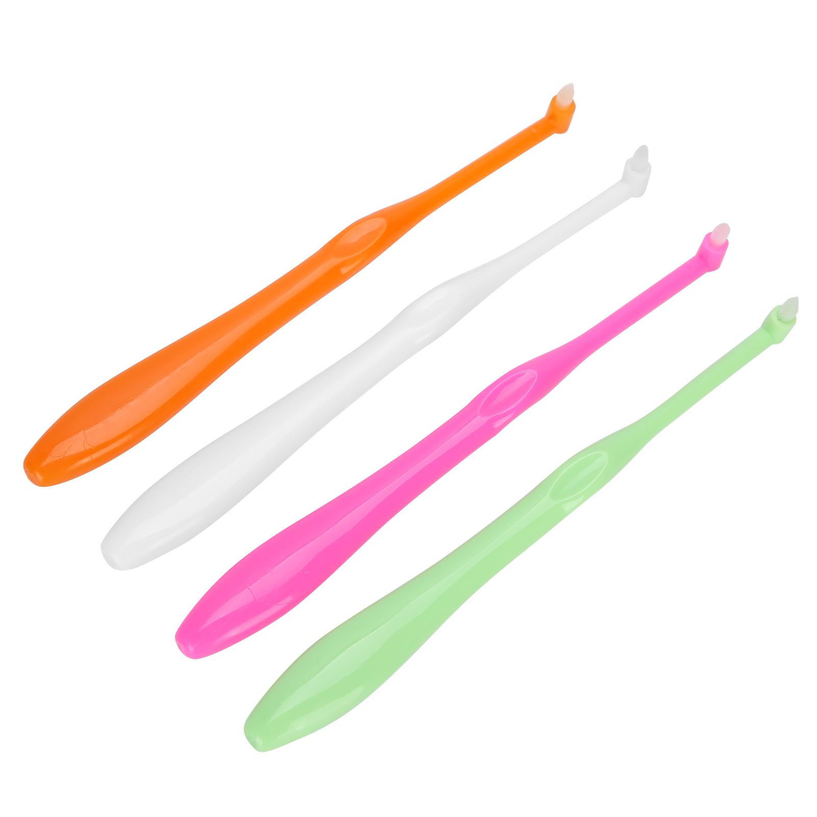 4шт ортодонтическая зубная щетка мягкая маленькая головка нить межзубные очистители зубная щетка