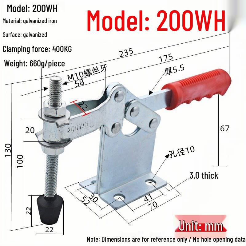 304 Stainless Steel Horizontal Toggle Latch Clamp GH-201