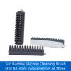 Mounted Design Silicone Brush Scrubber Function Nozzle Wiper Hotbed Mounted Brush  3D Printing