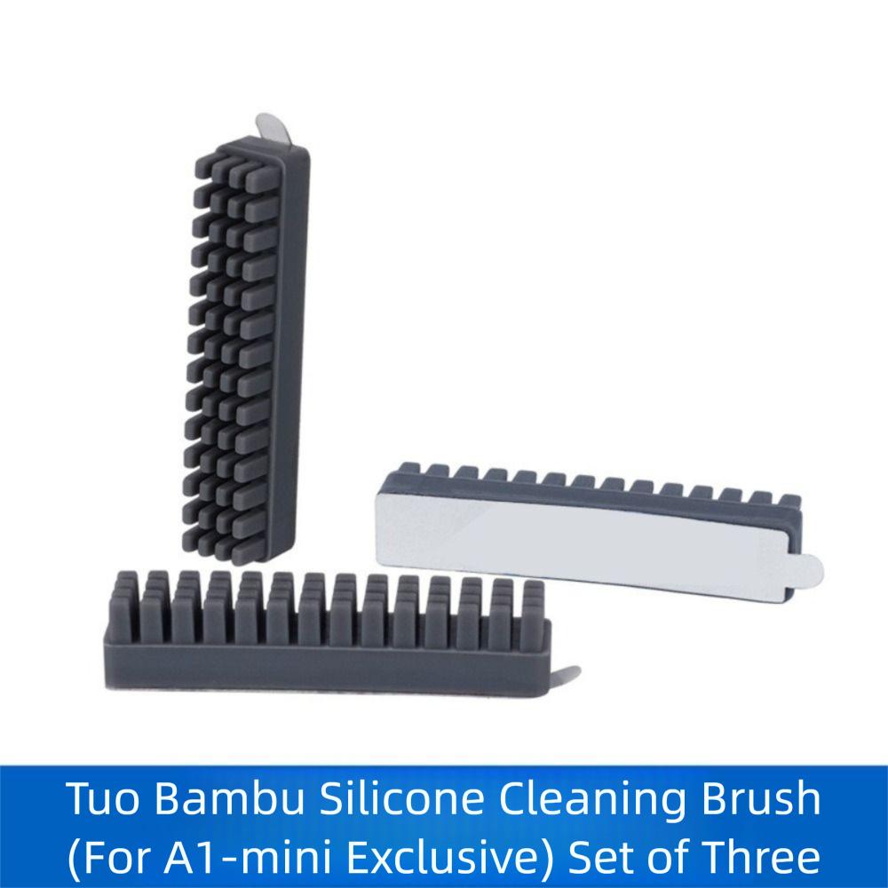 Mounted Design Silicone Brush Scrubber Function Nozzle Wiper Hotbed Mounted Brush  3D Printing