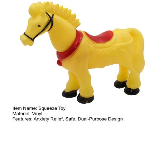 Squeaky Horse Squeeze Toy with Sound Soft Decompression Fidget for Kids Cute Cartoon Animal Figurine Fun Stress Relief Gift for Children