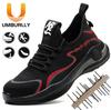 Labor Insurance Shoes Breathable and Lightweight Work Shoes Steel Bag Head Anti-smashing and Puncture-proof Safety Shoes Kevlar