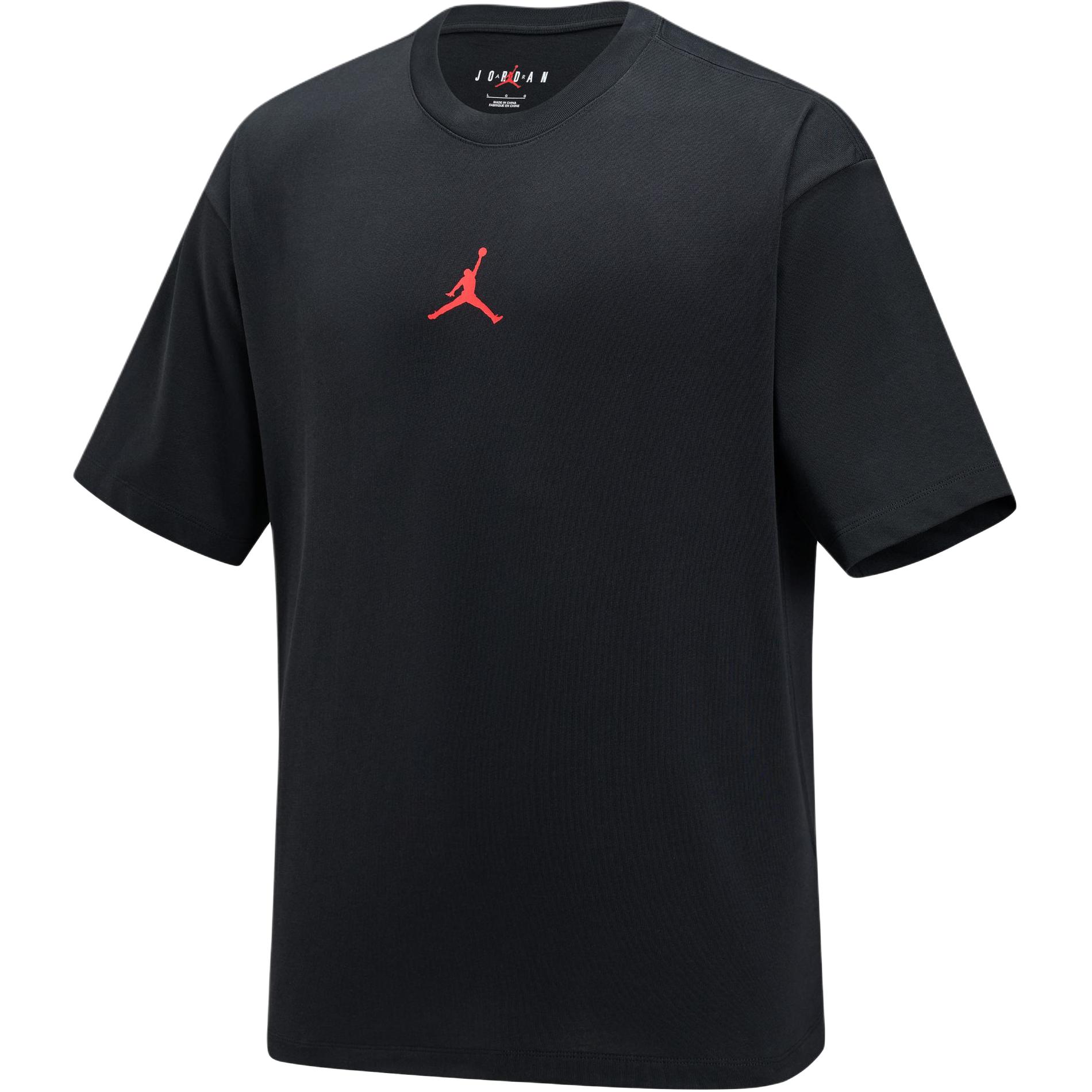 

Jordan Лука Дончич Оверсайз Хлопковая Модная Универсальная Спортивная Футболка с Коротким Рукавом Мужская Топы Черный IR0487010 L