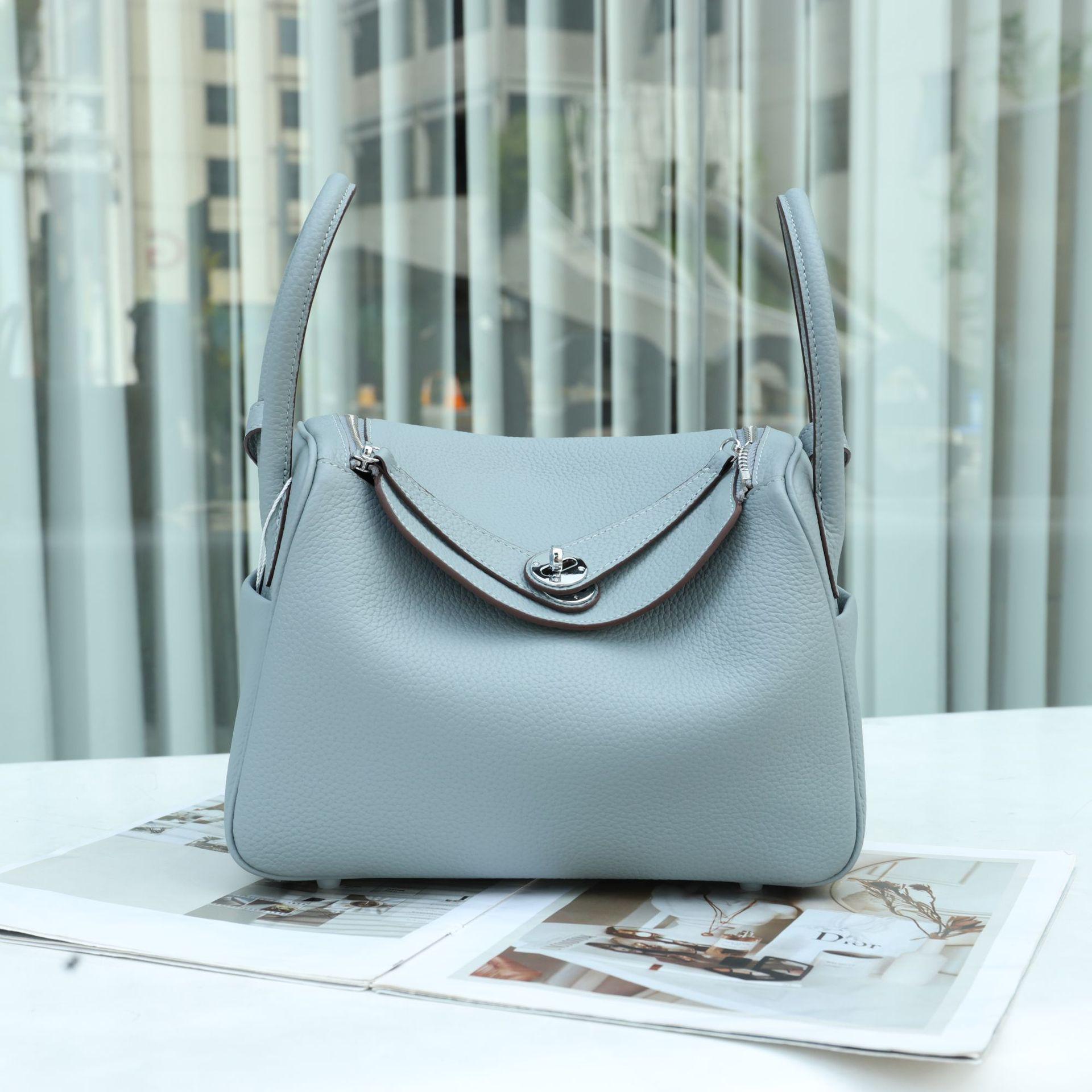 

Универсальная летняя сумка-доктор Lindy из коровьей кожи 2025 года: Женская сумка через плечо из натуральной кожи 26x15x18 cm