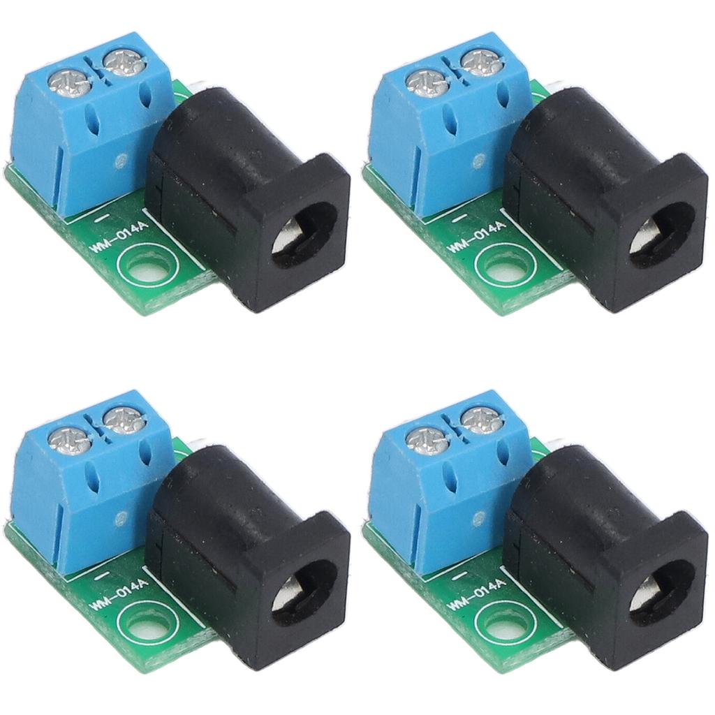 4 Stück DC-Stecker 5,5x2,1mm auf 2P 5,08mm Netzteilplatine Kompatibel mit 5,5x2,5mm Anschluss