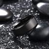 8Mm Black Stainless Steel Men'S Ring - Comfort Fit, Durable Perfect For Teens & Adults Stainless Steel Rings For Men