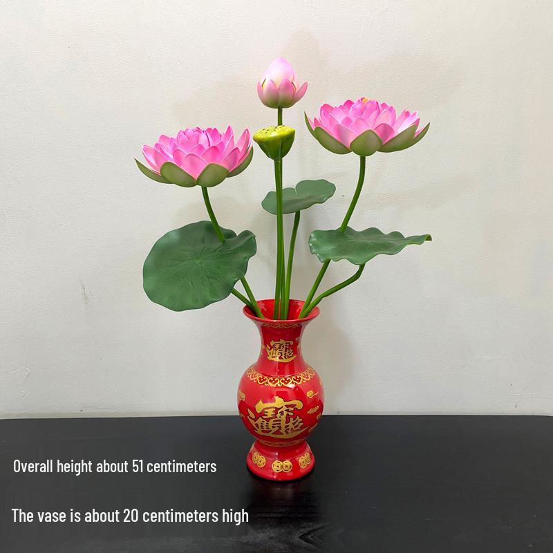 Petites Fleurs Artificielles Décoration Lotus Lys pour Maison & Offrandes à Bouddha