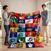 NHL Team Logos Blanket Design print blanket soft and cozy perfect for the living room bed sofa or a nap,gift