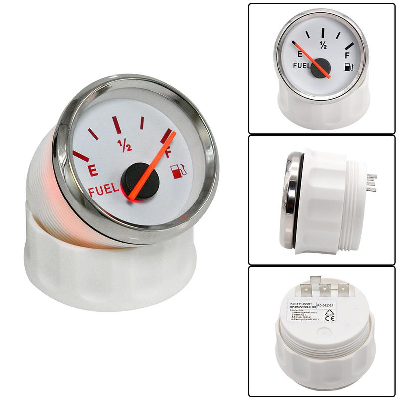100-500mm Stainless Steel Marine Fuel Level Gauge Sensor Fit Boat Car Fuel Level Gauge Meter 0-190 ohm with Red Light Custom
