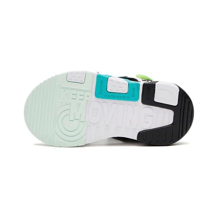 Anta Anti-Slip Shock Absorbing Durable Childrens Sandals Kids Sandals White Green 312329983-3
