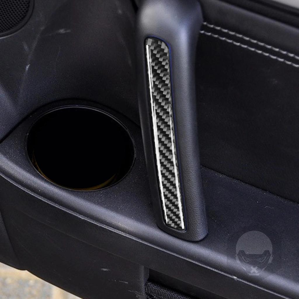 Carbon Fiber Door Pull Cover Sticker For Mazda MX-5 Miata 2009-2015 MX5 NC Roadster Door Grips Interior Trim Car Accessories