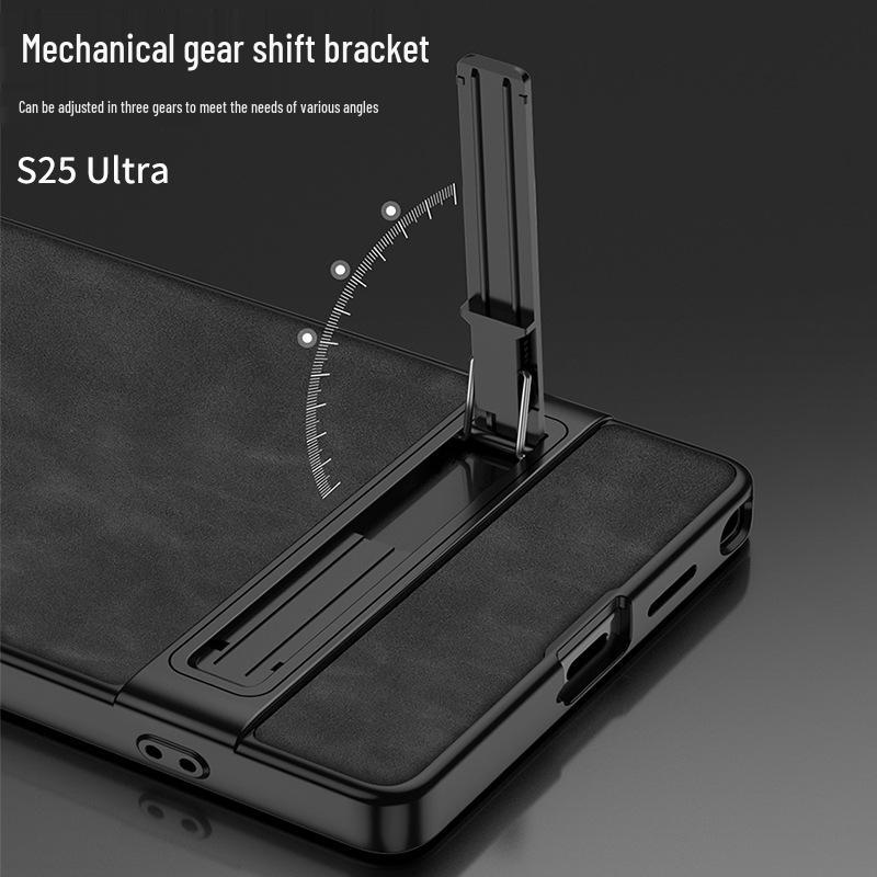 Samsung S25 Ultra Leather Case: Slim, Anti-Fall, Cross-Border Stand Protective Cover
