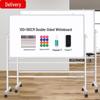 Mobile Magnetic Double-Sided Whiteboard Stand for Home, Office, or Training - Small Size