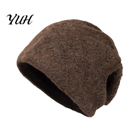Layered Style Winter Beanies for Girls Knit Women, Thick Slouchy Skull Cap with Diamond Warm Woolen Cold Weather Texture, Soft Cozy Casual Hat Outdoor