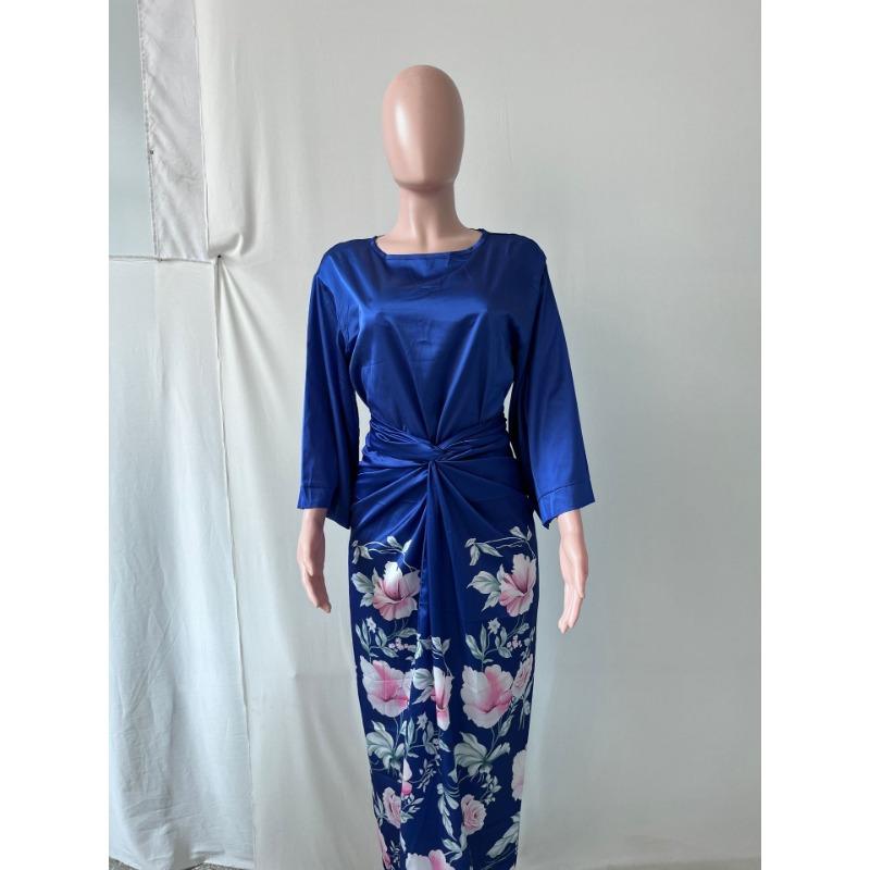 Women's Plus Size Dress 3D Pattern Casual Tie Printed Temperament Dress