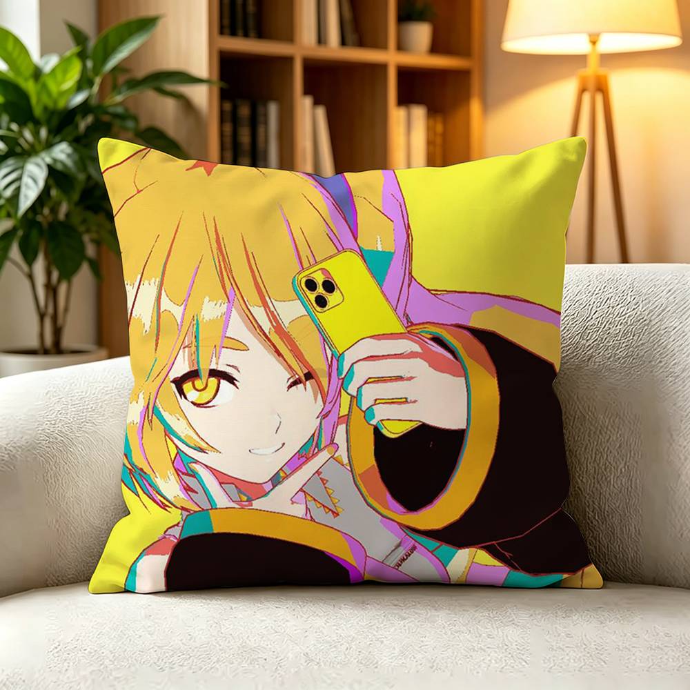 AAkita Neru Vocaloid Character Square DoubleSided printed Pillow Case Bedroom Bedside Pillow Sofa Cushion Cover
