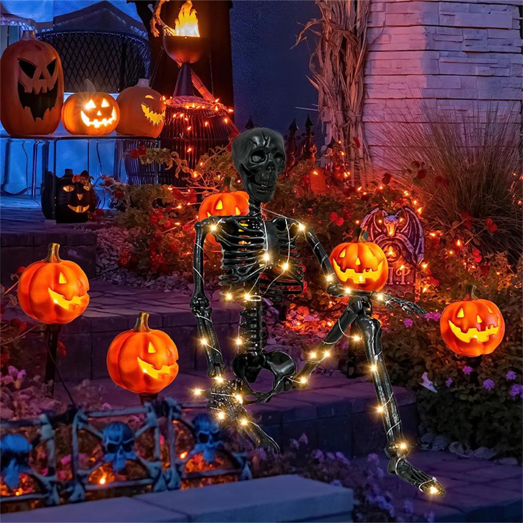 Halloween Ornaments 90cm Black Luminous Joints Adjustable Festival Atmosphere Decoration Layout